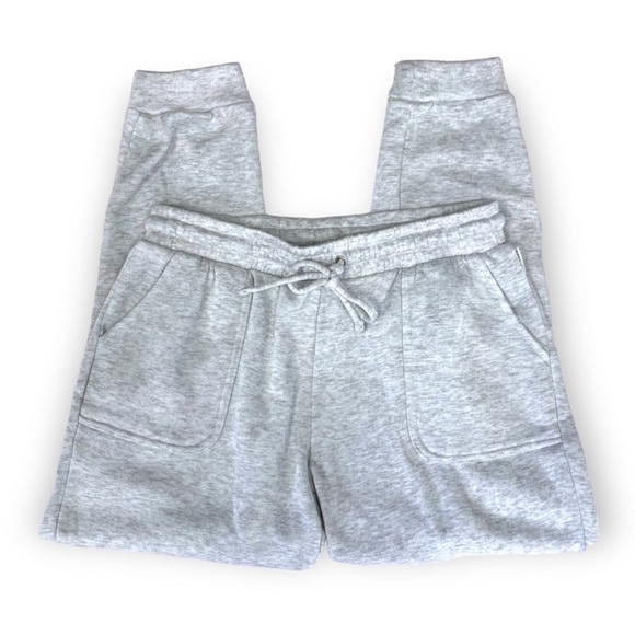 Rae Dunn Gray 2-Pocket Sweat Track Pants Joggers sz L EUC Soft Fleece - Picture 7 of 17